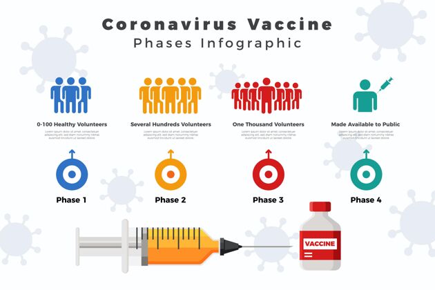 大流行扁平冠状病毒疫苗阶段信息图模板信息图模板补救病毒