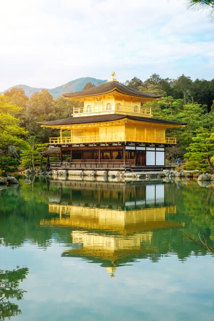 遗产京都的世界文化遗产文化建筑湖泊