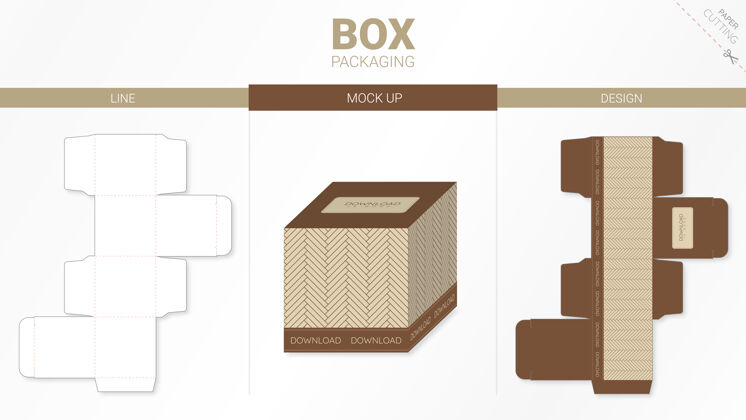 盒子盒包装和模型模切模板包装包装模板