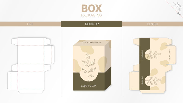 盒子盒包装和模型模切模板形状包装包装