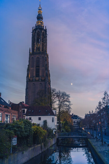 荷兰荷兰阿默斯福德市的老城荷兰建筑城市