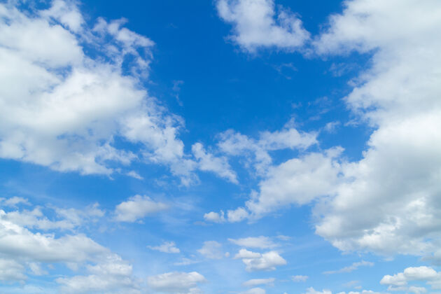 积云好天气里的蓝天白云大气春天自然