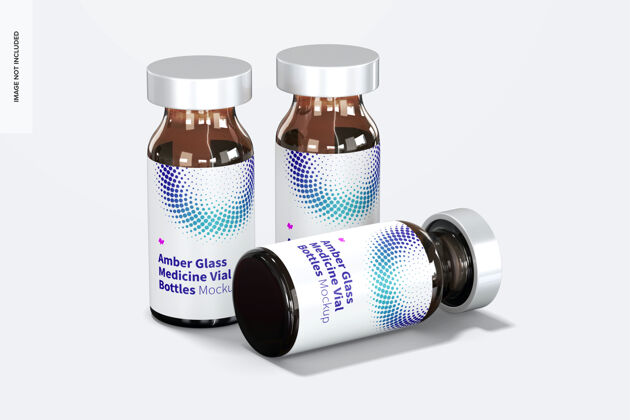 模型琥珀色玻璃药瓶模型药品琥珀瓶玻璃瓶