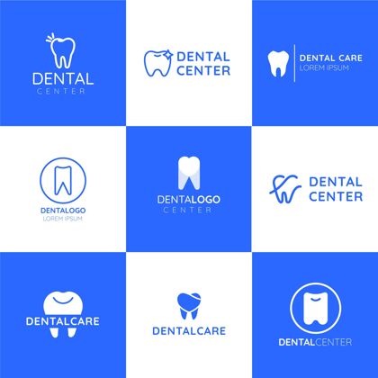 护理平面牙科标志模板收集口腔保健牙科护理