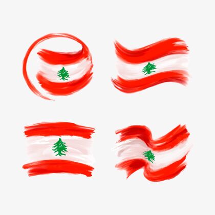 爱国手绘黎巴嫩国旗水彩收藏包装收藏国旗