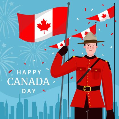 庆祝加拿大日庆祝插画加拿大日7月1日活动
