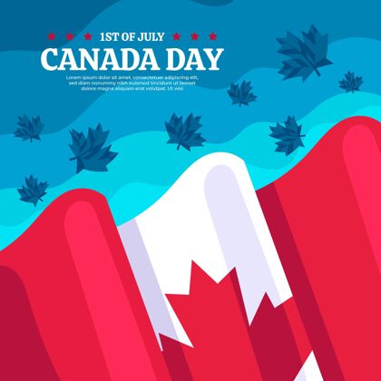 矢量插图加拿大平日插画加拿大活动平面设计