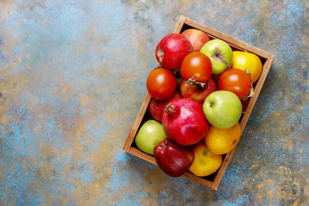 健康饮食有机秋季水果有机季节收获