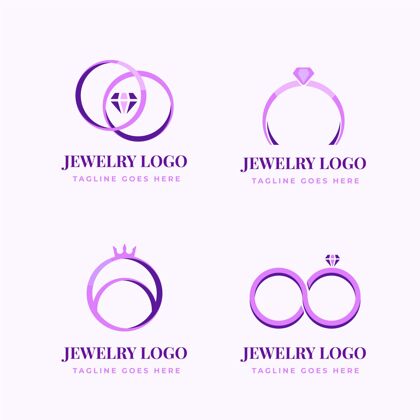 戒指创意平面设计环标志模板品牌标识商务
