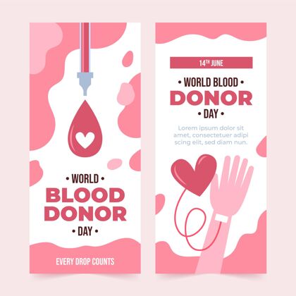 事件世界献血者日横幅设置平面设计献血者献血