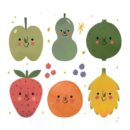 营养手绘水果系列美味水果包装健康