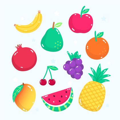 水果包装手绘水果系列营养美味收藏