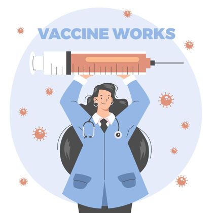 平面设计有机平板疫苗接种活动插图大流行疫苗疫苗注射