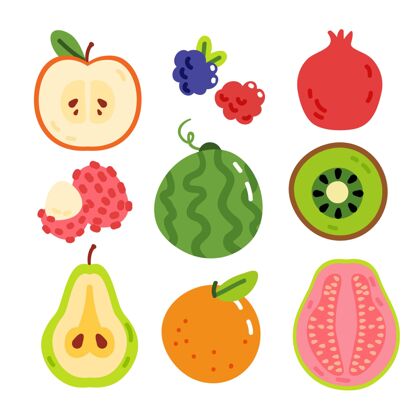 美味手绘水果系列套装水果包装营养