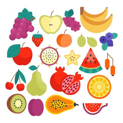 收集扁桃系列营养分类水果收集