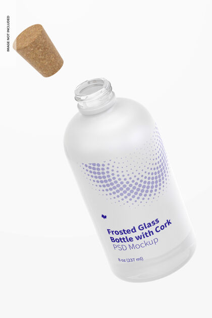 品牌磨砂玻璃瓶塞模型 漂浮模型玻璃瓶
