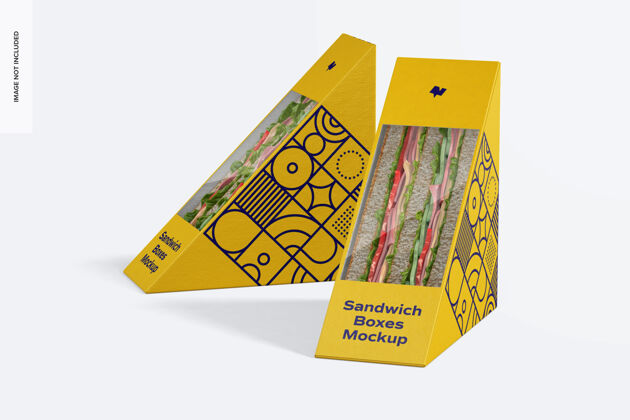 送货三明治盒子模型晚餐纸箱三明治