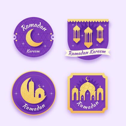 斋月斋月徽章系列阿拉伯语包装文化
