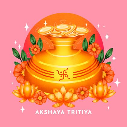 水彩画水彩画akshayatritiya插图印度阿卡沙亚tritiya插图