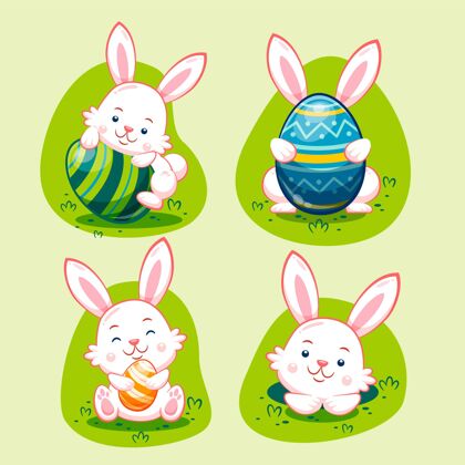 庆祝复活节兔子系列包单位兔子