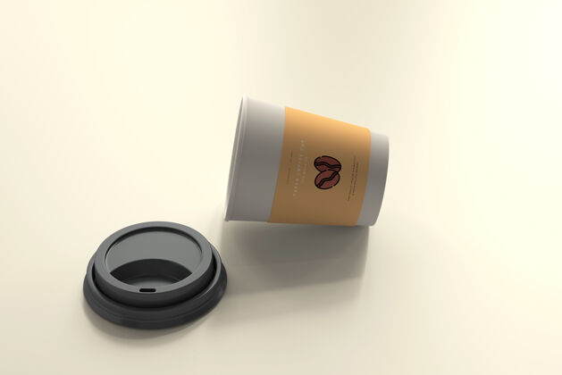 品牌小尺寸纸咖啡杯模型干净饮料杯子