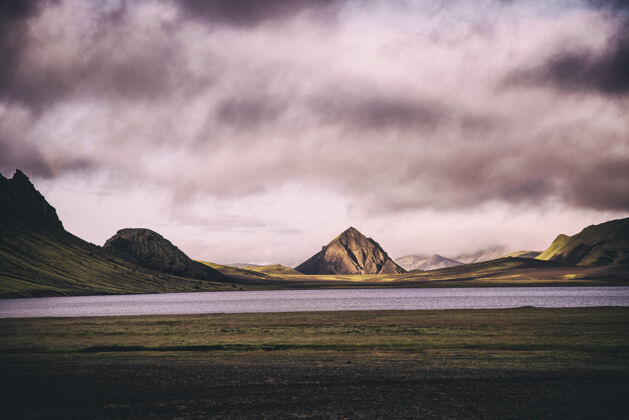 山脉山景摄影海滩冰岛湖泊