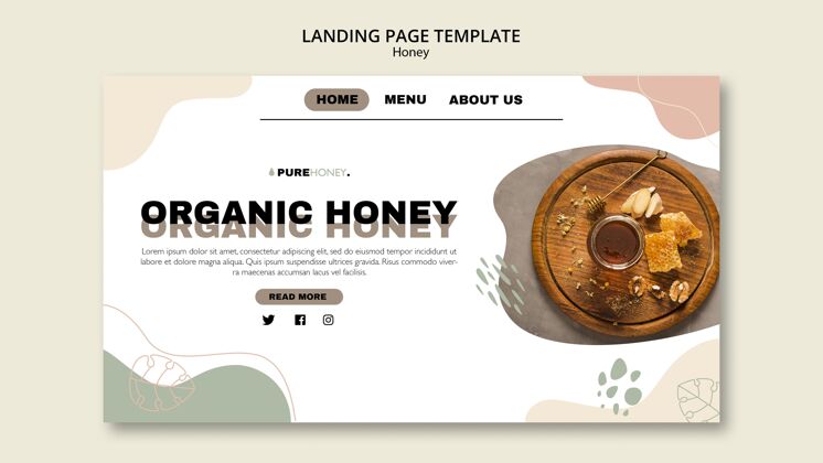 蜂蜜纯蜂蜜登陆页面模板网站模板液体