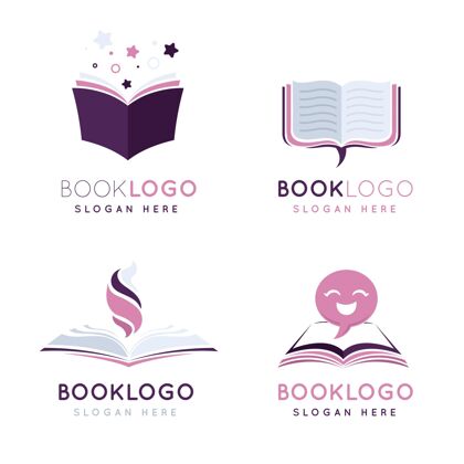 Logo模板现代书籍标志系列标识收藏商业Logo