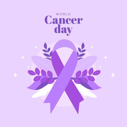 慈善世界癌症日平面设计希望组织符号