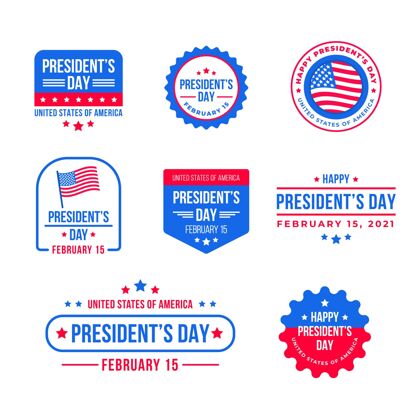 美国一包总统日活动徽章爱国主义包装总统