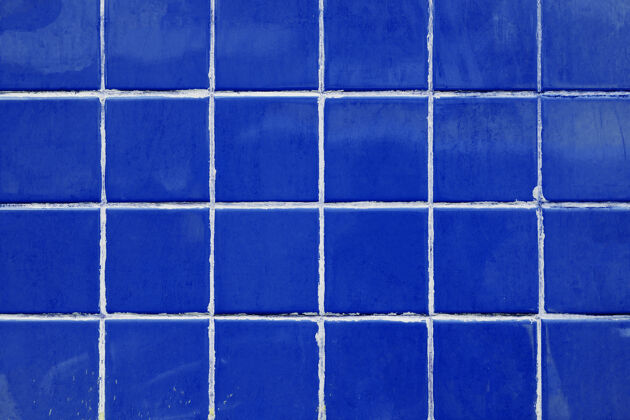 材料复古蓝瓷砖网格图案墙瓷砖空白