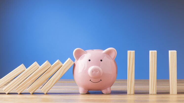 风险小猪存钱罐与木片安排金融金融统计