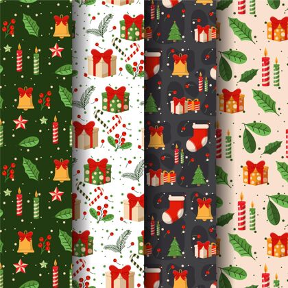 欢乐平面设计圣诞图案系列文化圣诞节设计