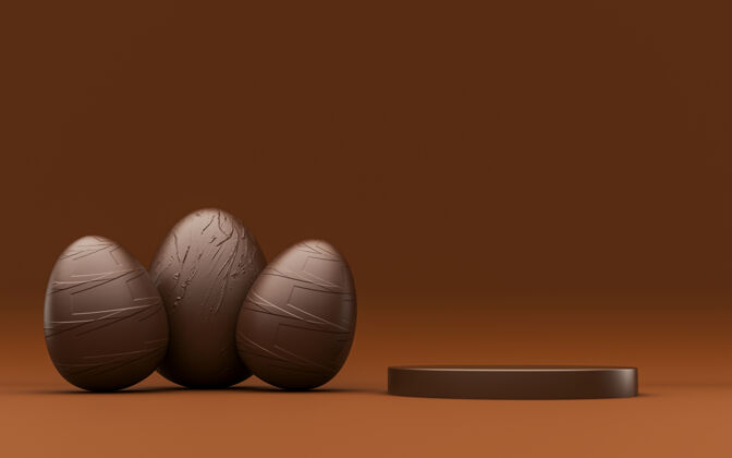 鸡蛋产品构成的巧克力讲台食物复活节巧克力