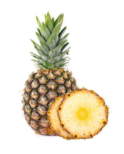 质地菠萝孤立的一整个菠萝与绿叶隔离在白色背景与剪辑路径饮料甜点物体