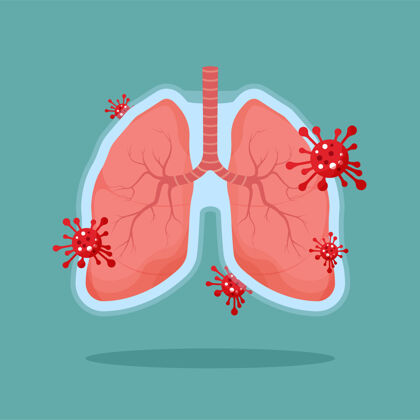疾病健康的肺人体内脏呼吸发作解剖学