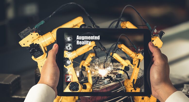 未来工程师通过增强现实工业技术控制机械臂技术汽车工厂