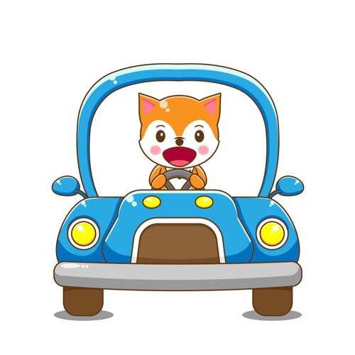 卡瓦伊狐狸性格开车司机旅游动物