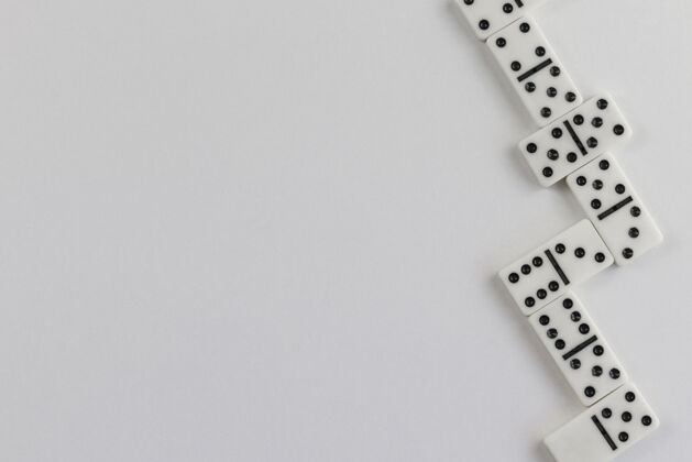 多米诺白色多米诺骨牌顶视图组白游戏