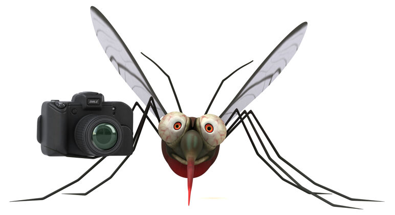 传染病蚊子-三维插图3d叮咬昆虫