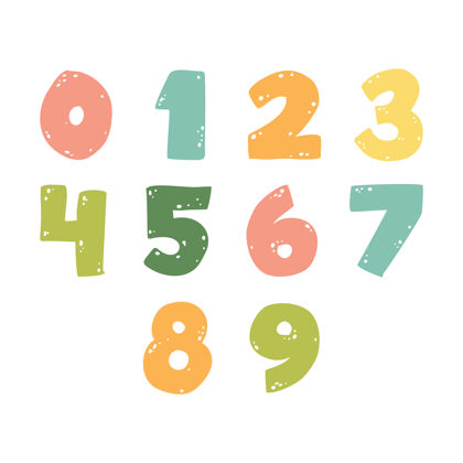 数字1数字剪影可爱的数字给孩子们数字生日年龄