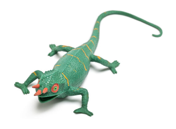 玩具变色龙玩具塑料动物代表张嘴