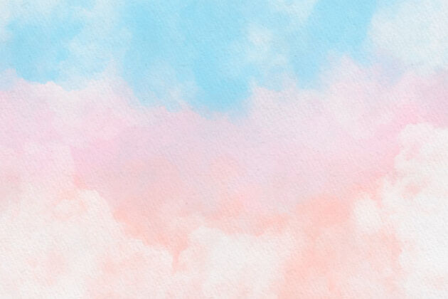 混浊多彩多云的天空背景烟水彩水彩纸