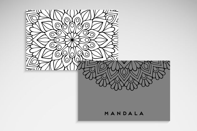 几何优雅的曼陀罗卡花卉主题民族