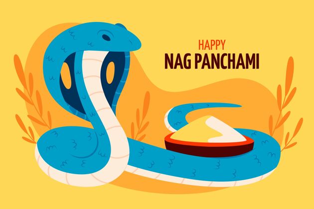庆典手绘nagpanchami插图活动蛇崇拜