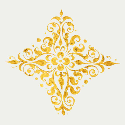 维多利亚中世纪金色徽章旧闪光标志