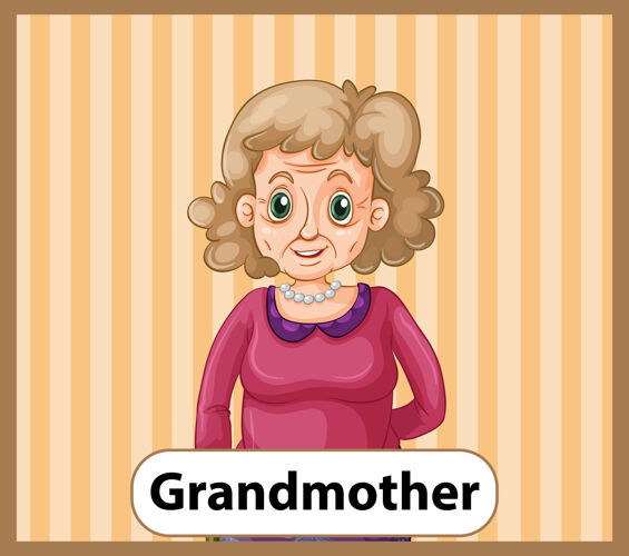 语言奶奶的教育英语单词卡空白幼儿园游戏