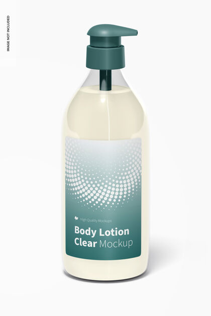 身体乳液沐浴露透明瓶模型 前视图瓶子乳液模型