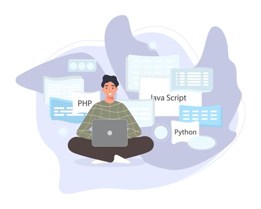 开发从事脚本编码的软件开发人员用php python javascript和其他语言进行字符编程的工程师软件程序网站