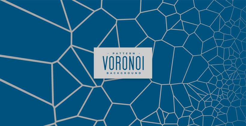 表面Voronoi图案线网格背景圆角有机网格